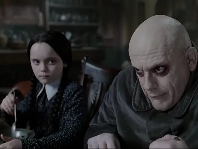 Uncle Fester and Wednesday Addams