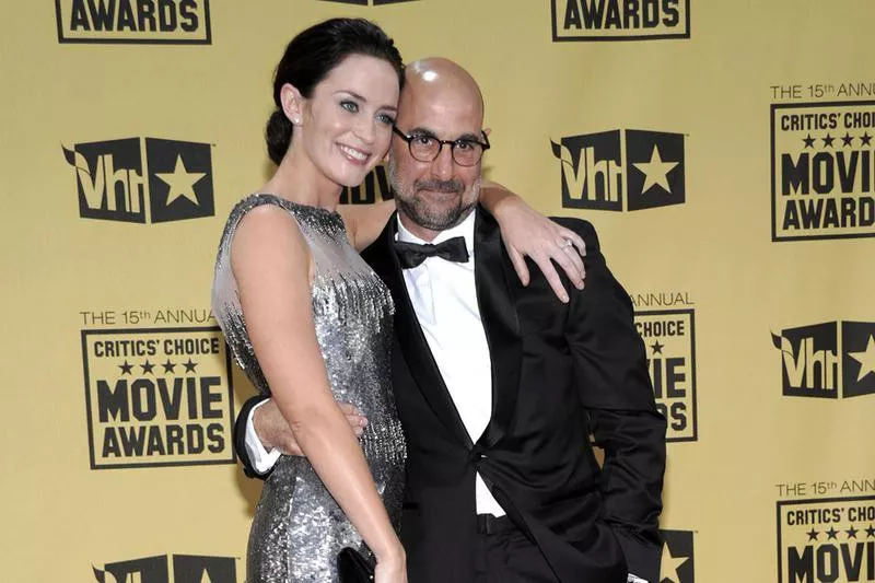 Emily Blunt and Stanley Tucci