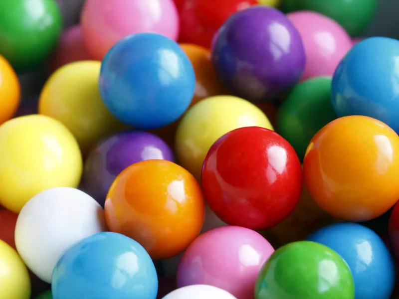 Do you want some gumballs? Colorful gum candy