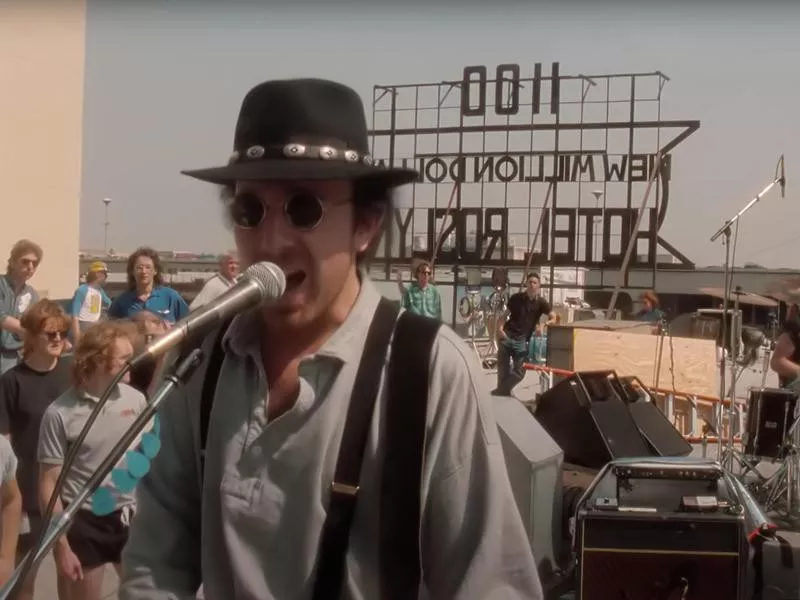 U2 on an L.A. Liquor Store's Rooftop