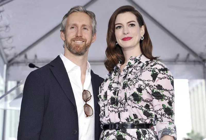 Anne Hathaway and Adam Shulman