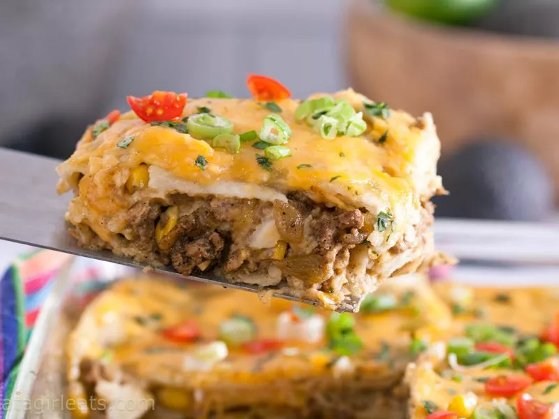 Easy Layered Enchilada Casserole