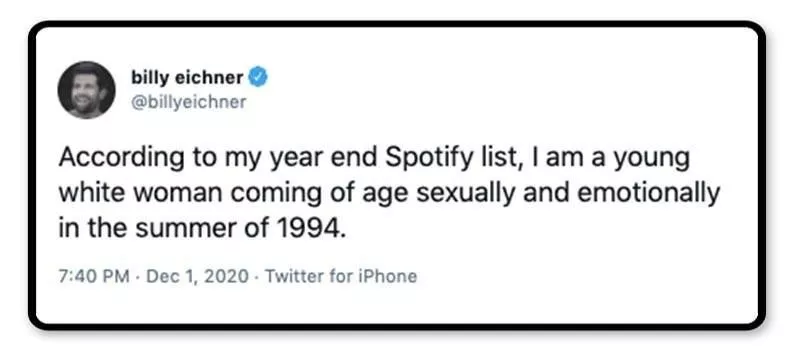 Billy Eichner's hilarious tweet about his Spotify list