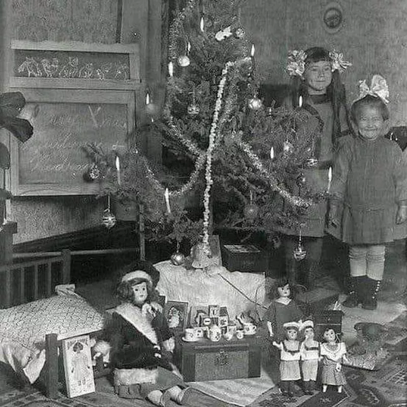 Girls happy with their presents