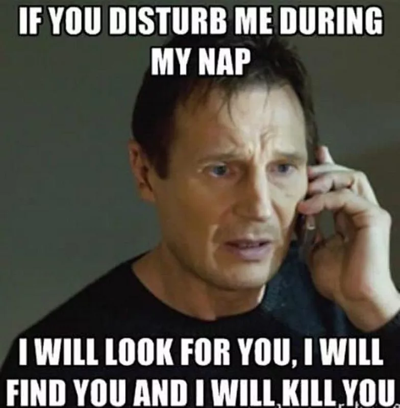 Don't interrupt my nap, or else