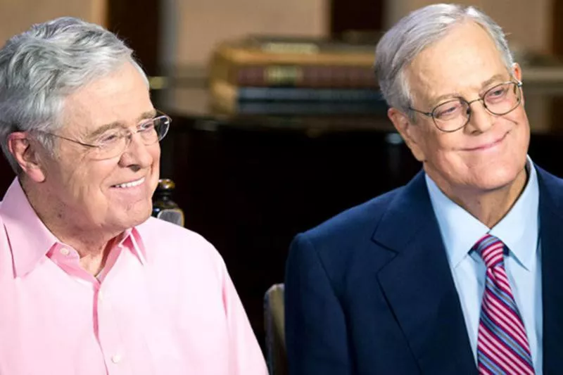 Charles Koch (left) and David Koch