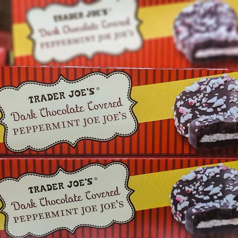 Dark Chocolate Covered Peppermint Joe Joe’s