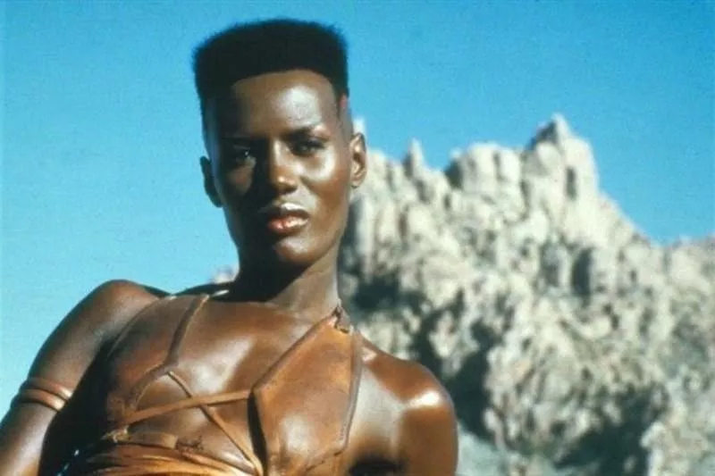 Grace Jones' short hair