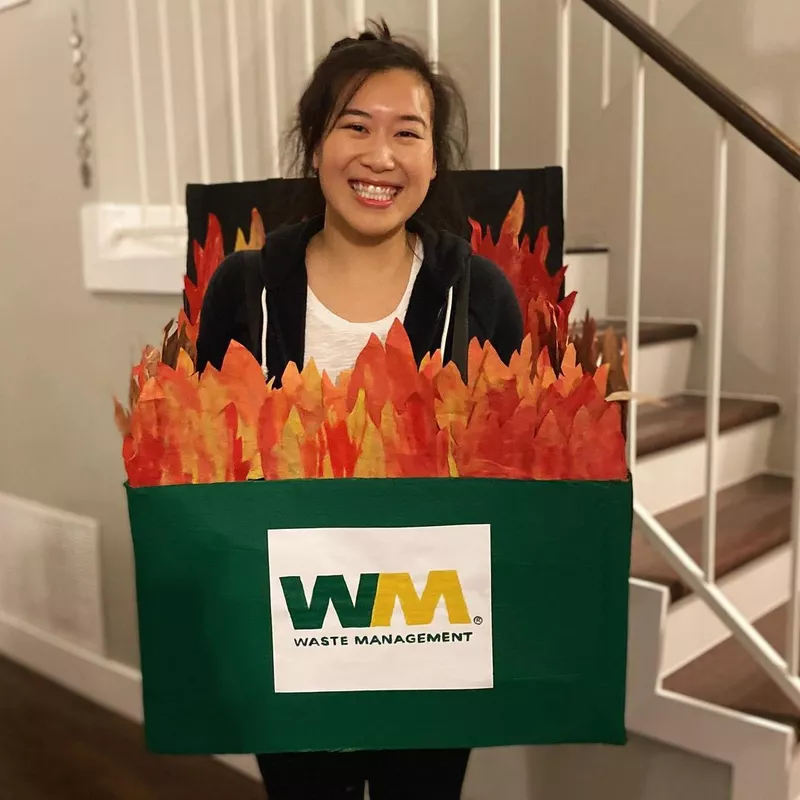 Trash fire funny costume