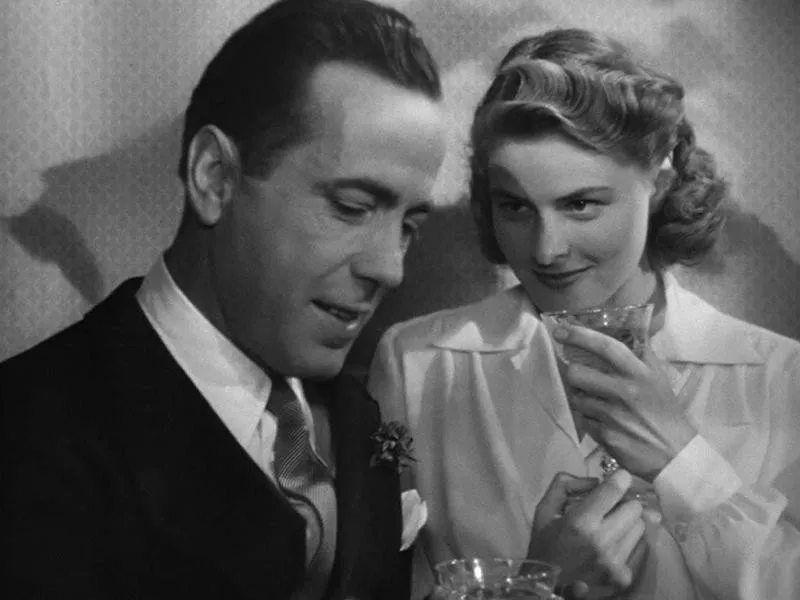 Ingrid Bergman and Humphrey Bogart in Casablanca