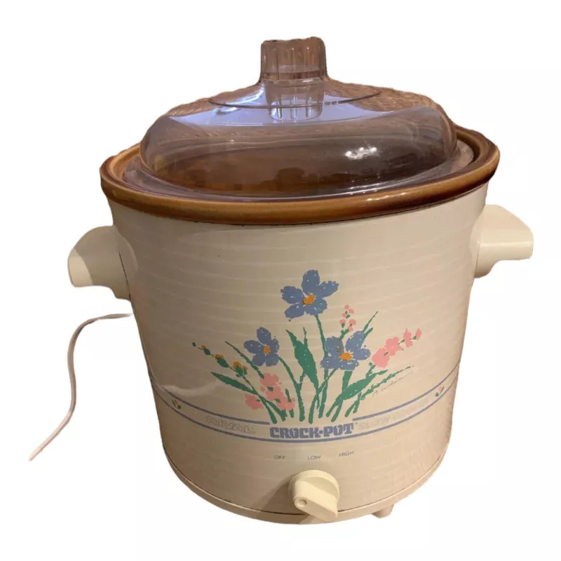 Vintage 1989 Rival Crock Pot Slow Cooker 3.5qt Model 3100p Floral | Crock Pot