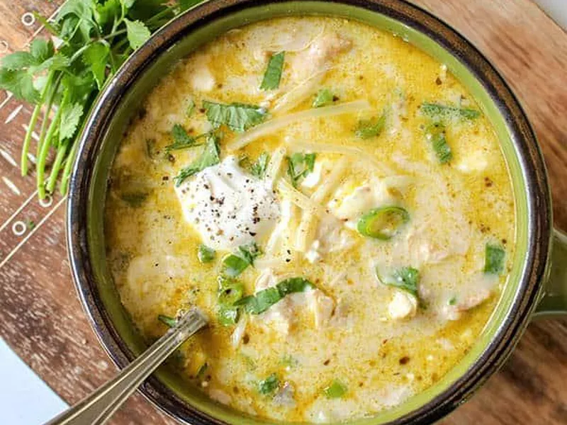 Green Enchilada Chicken Soup