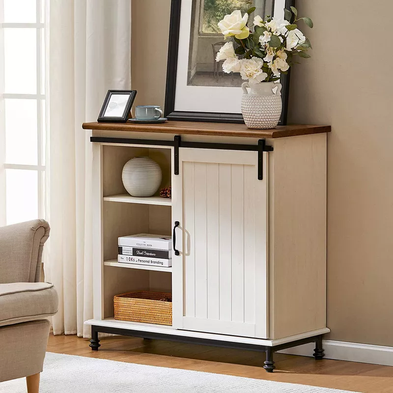 Storage Cabinet with Sliding Barn Door