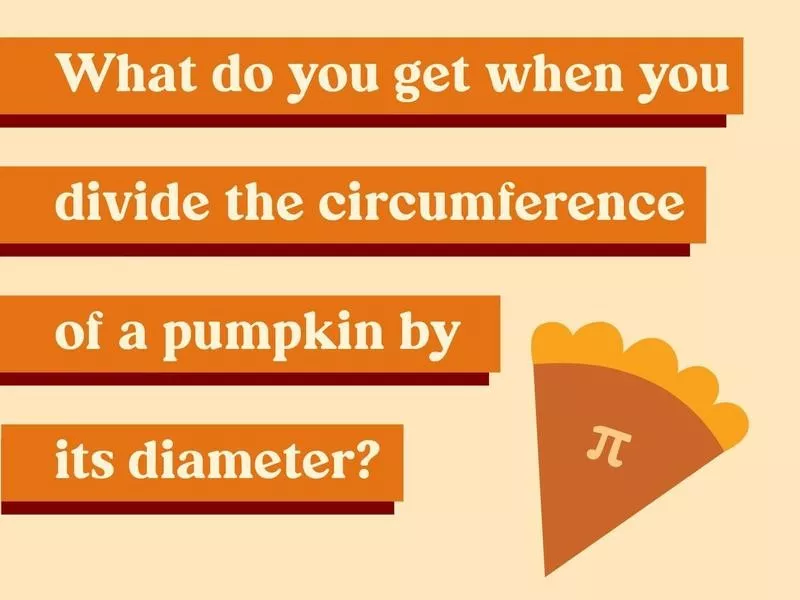 What decimal do you get when you divide the circumference of a pumpkin by its diameter?