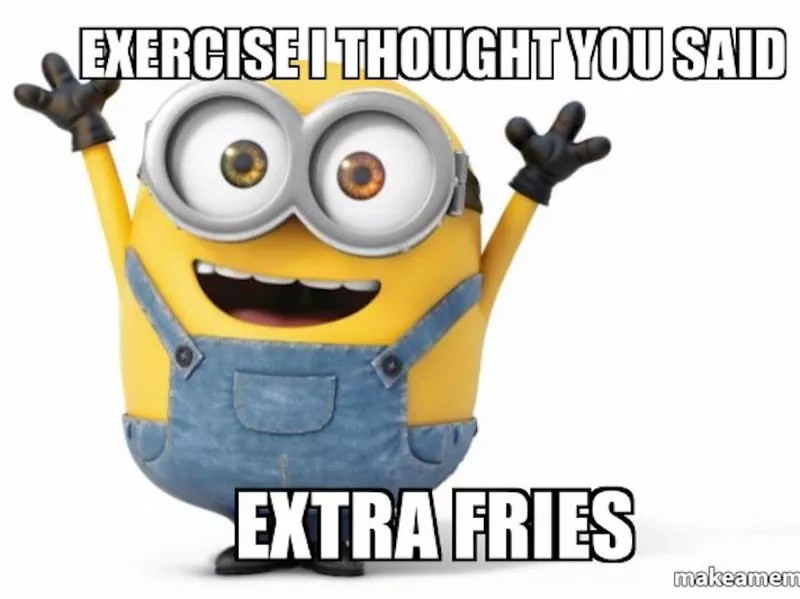 Minion exercise meme