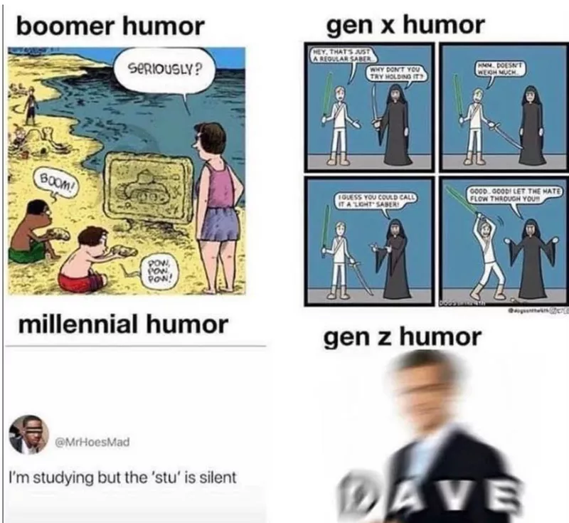 Gen Z humor comparison