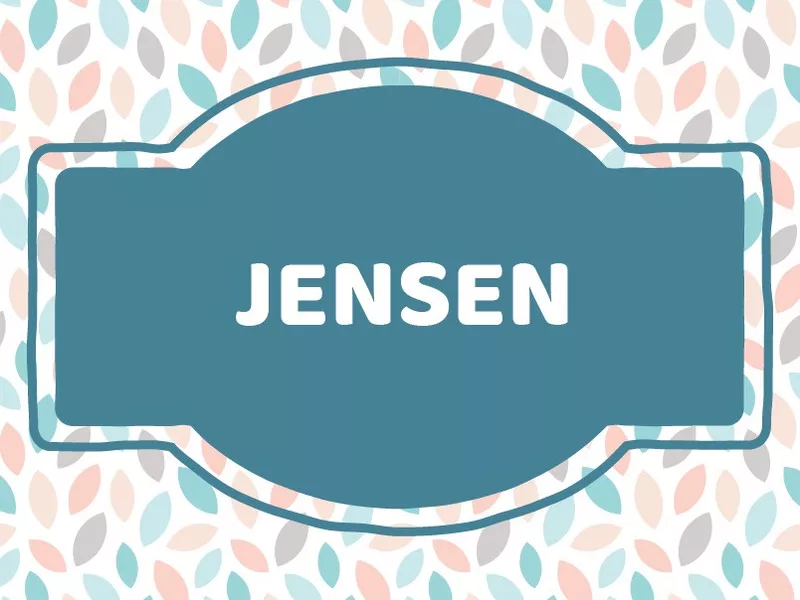 J Name Ideas: Jensen