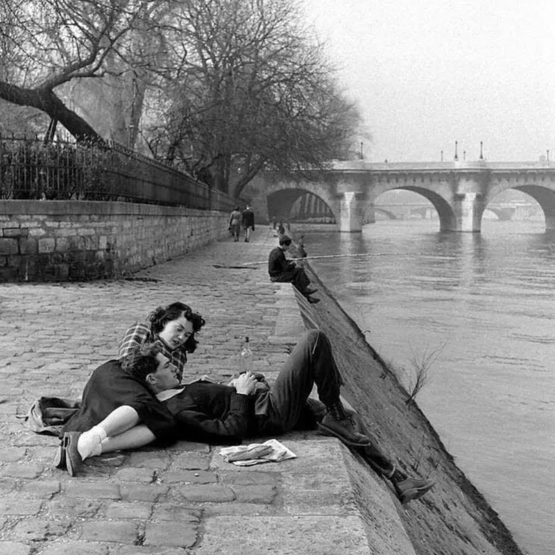 Couple by the river