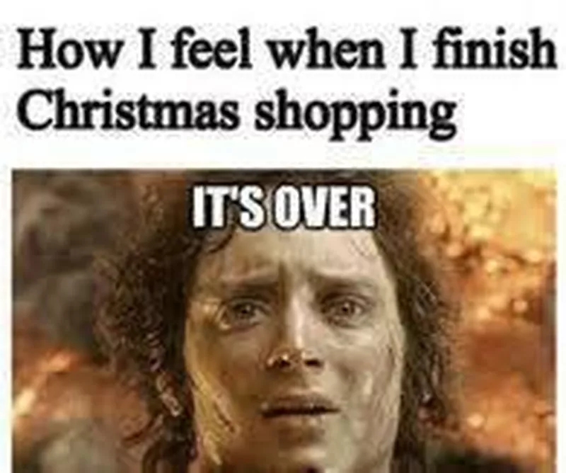 Frodo Christmas shopping meme