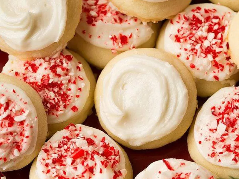 Peppermint meltaway cookies