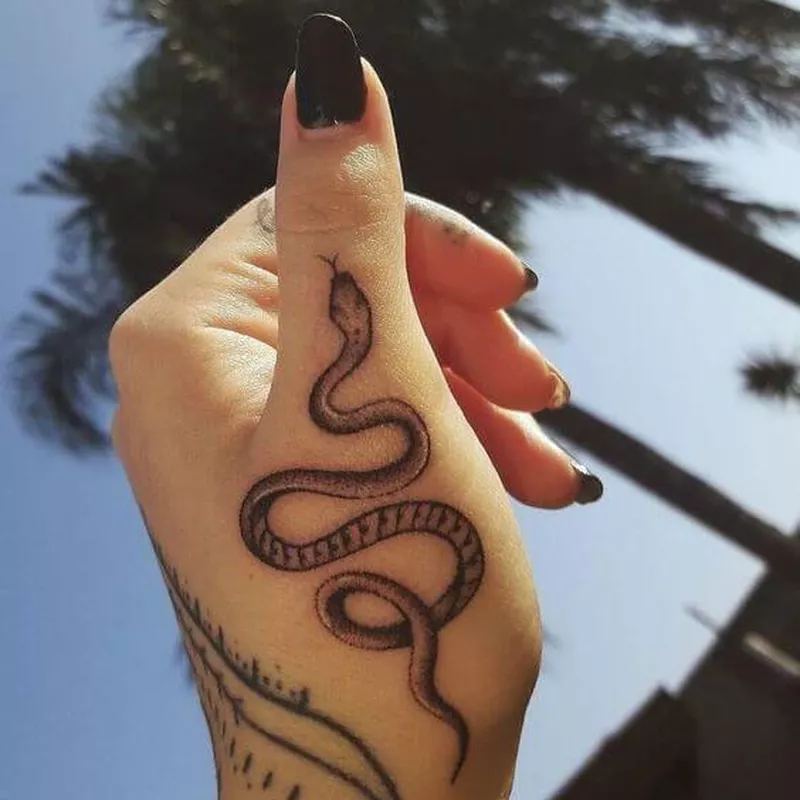 Snake Hand Tattoo