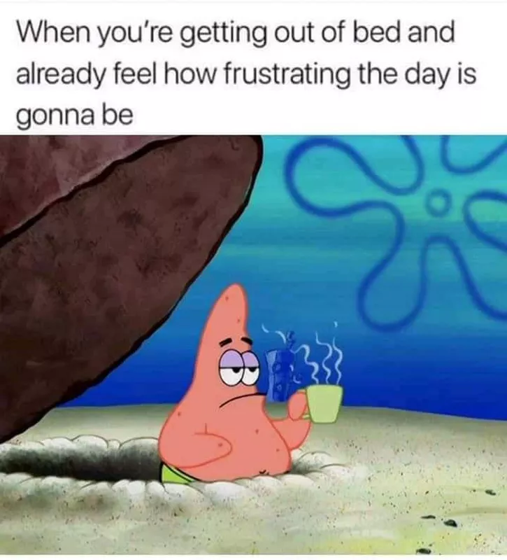 Grumpy Patrick Star meme