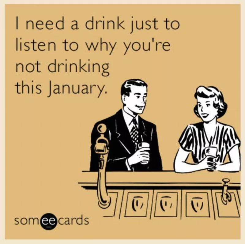 Trying to listen to someone talk about dry January