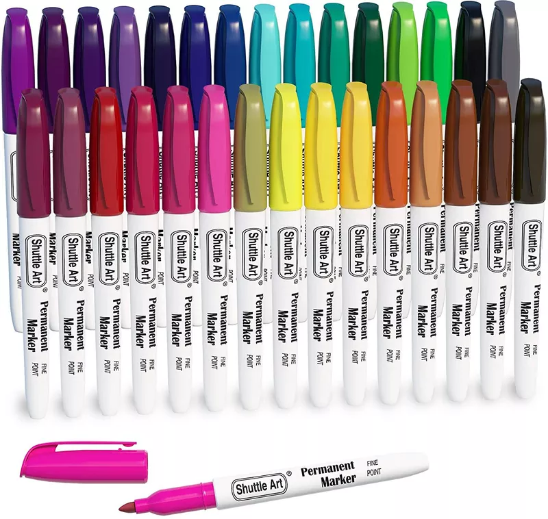 Permanent marker set