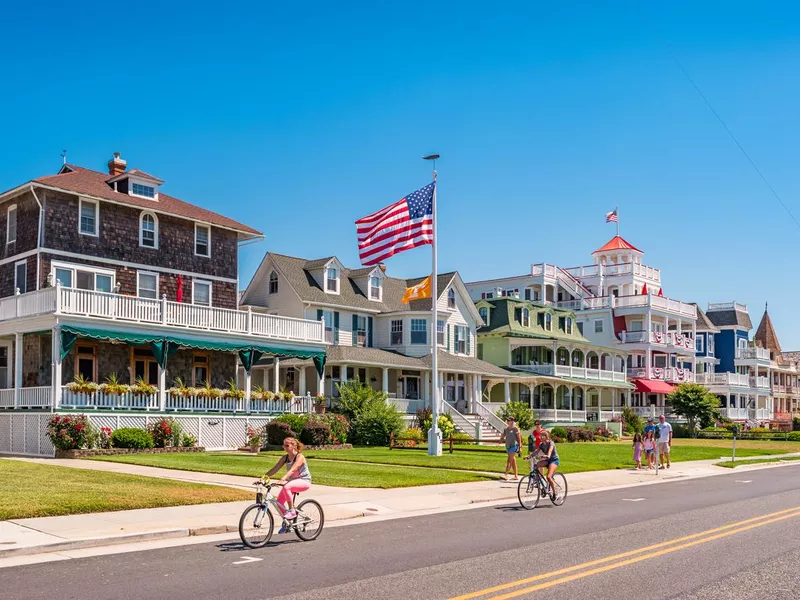 People in Cape May New Jersey USA