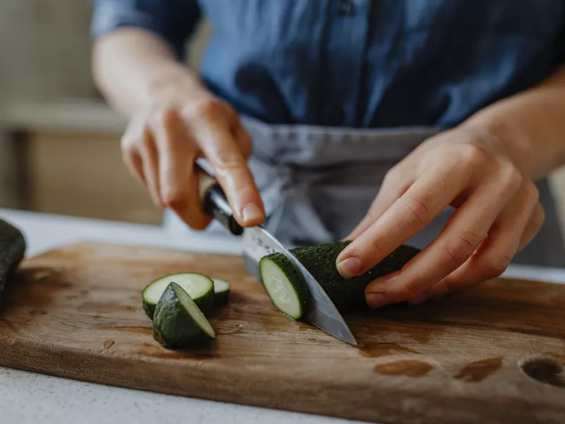 Chopping Cucumbers