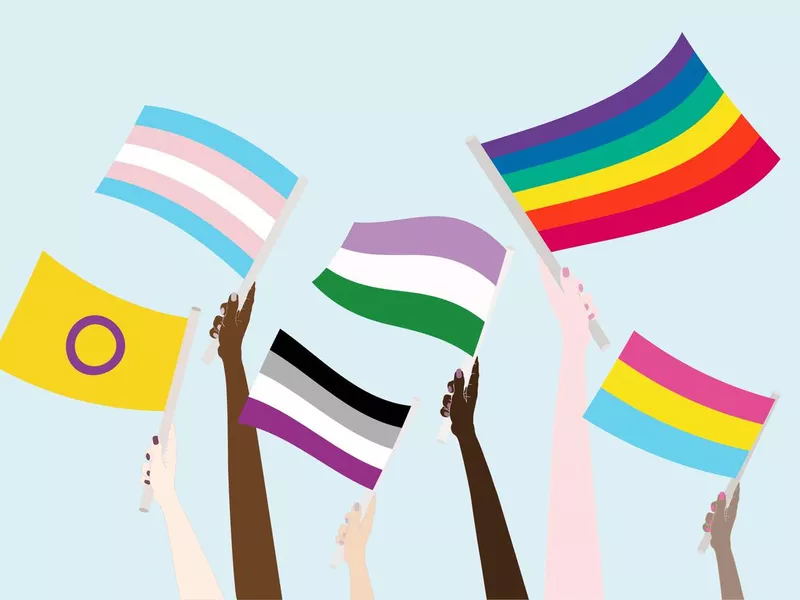 LGBTQIA flags for Pride month