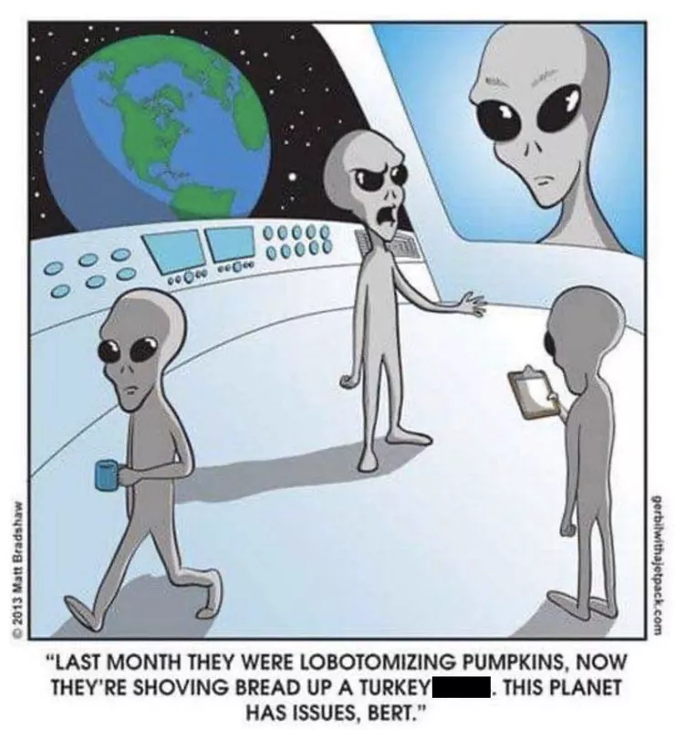 Alien Thanksgiving meme