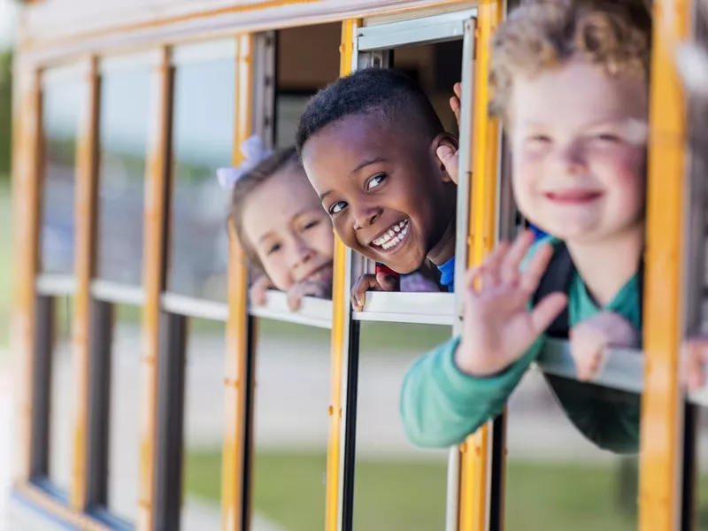 Kids on school field trip