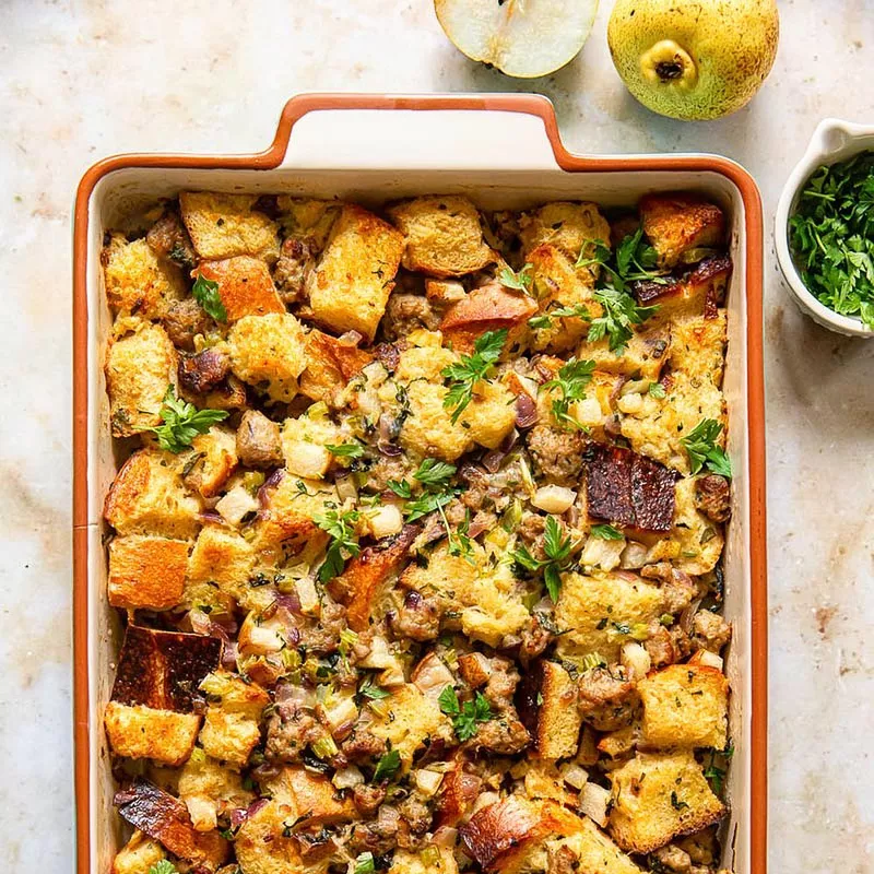 Skillet Sausage Stuffing