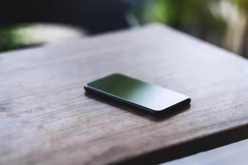 A mobile phone on the table