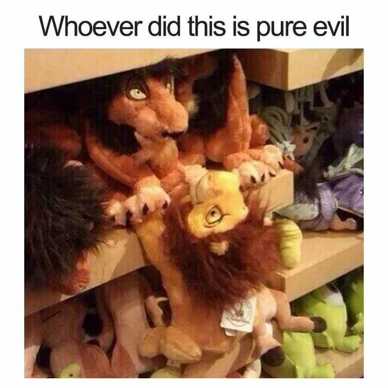 Scar killing Mufasa stuffed animal