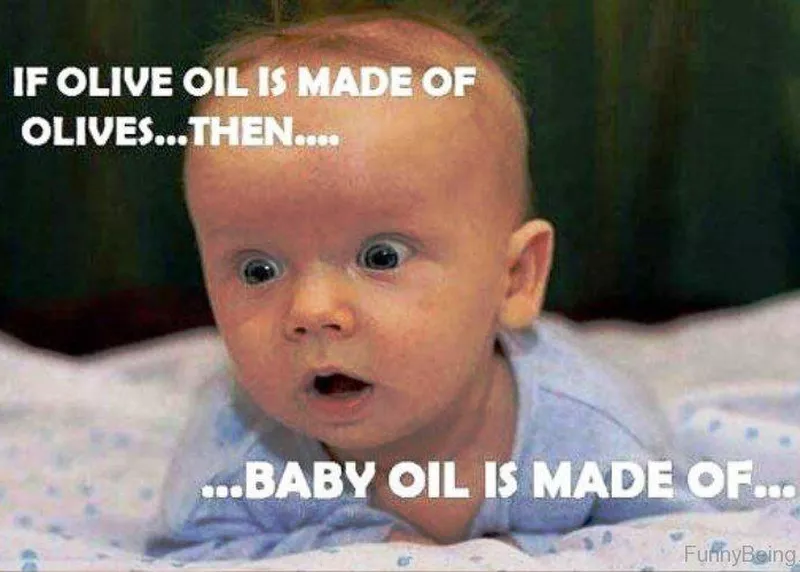 What baby oil is made of