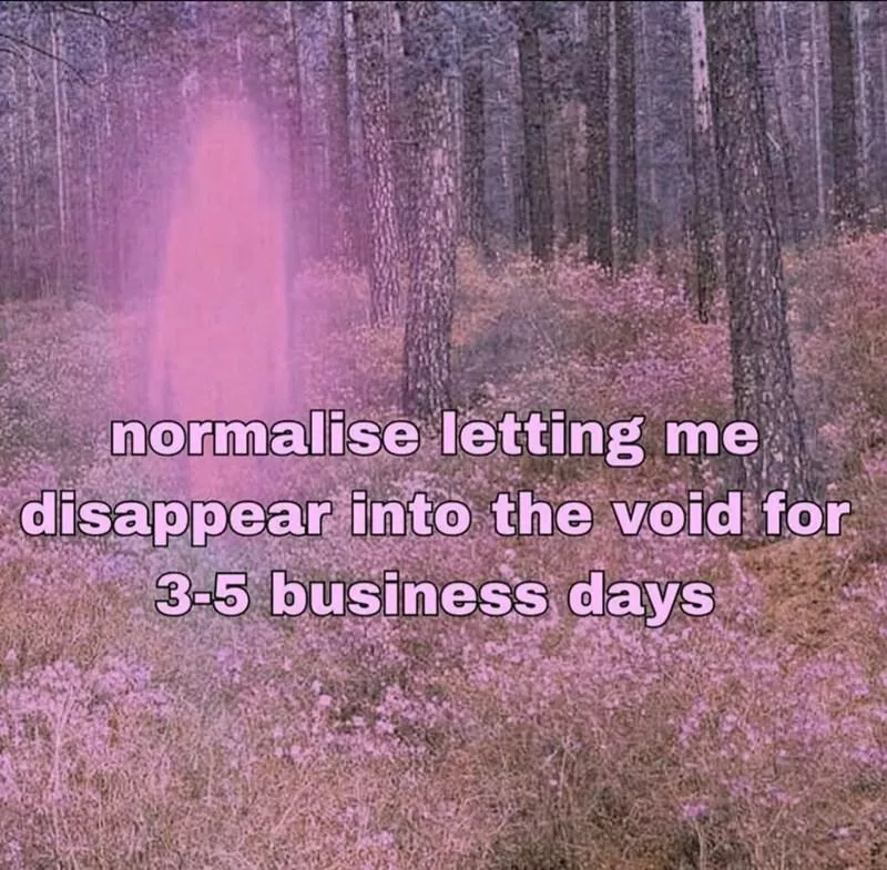 Disappearing into the void