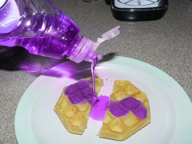 dish soap on waffle