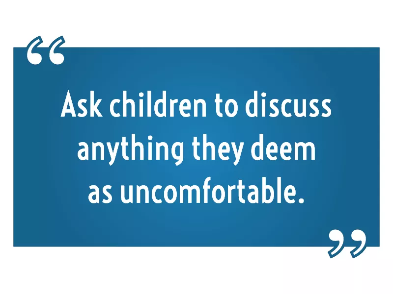 Children should be able to tell their parents about anything