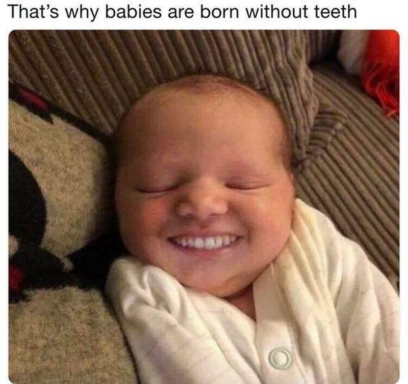 Baby with teeth