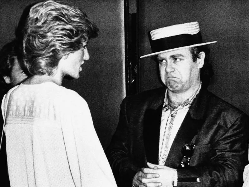 Elton John and Princess Diana