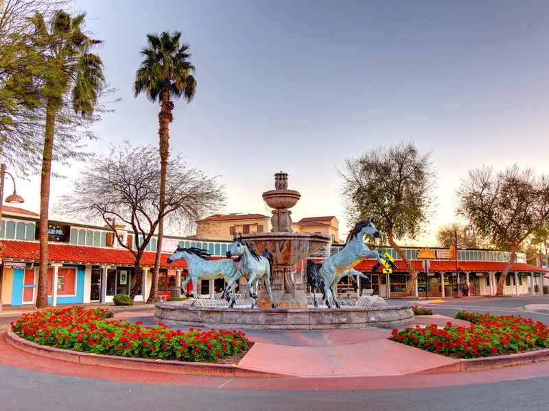 Bronze Horse Fountain in Scottsdale