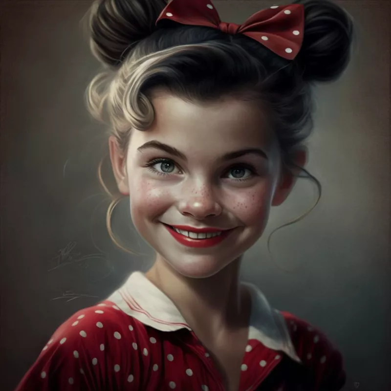 Minnie Mouse as a human child