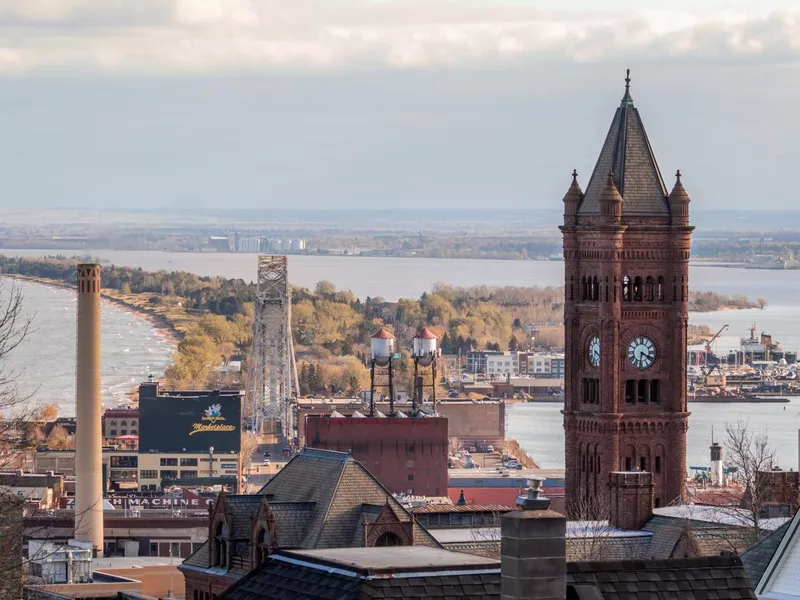 Duluth and Minnesota Point on Lake Superior