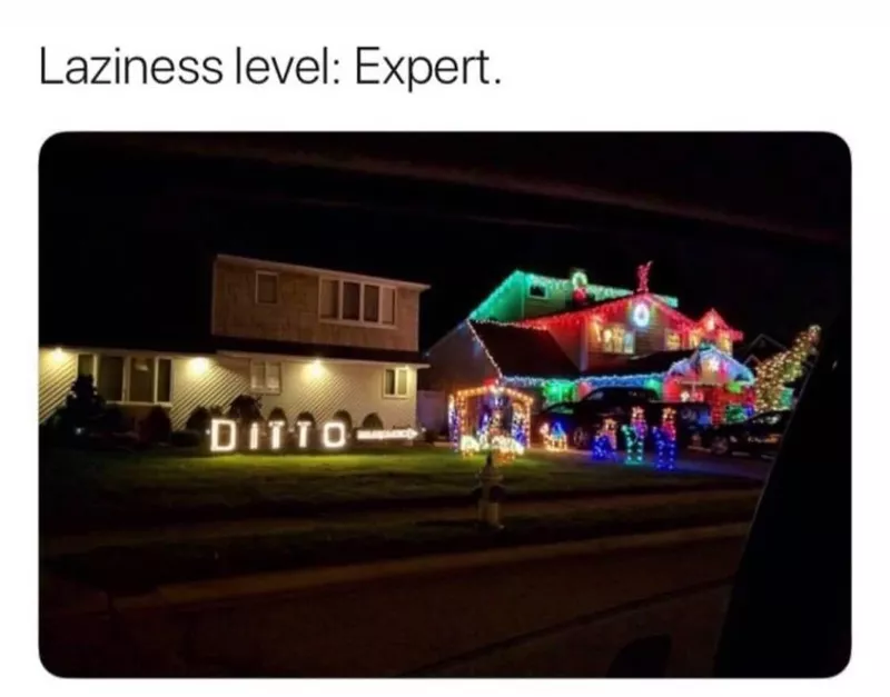 Ditto Christmas lights meme