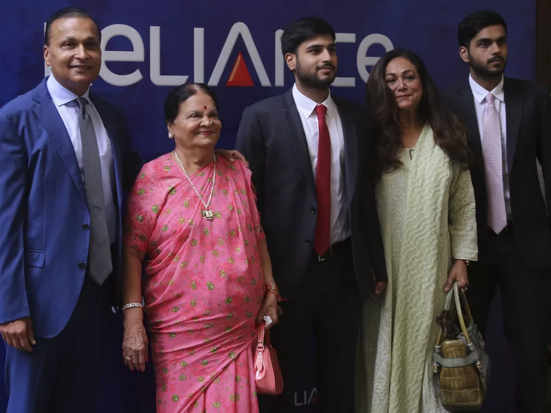 Ambani family posing