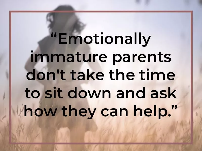 emotionally immature parents quote card