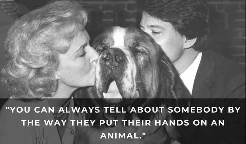 Betty White, kissing dog, on her love of animals