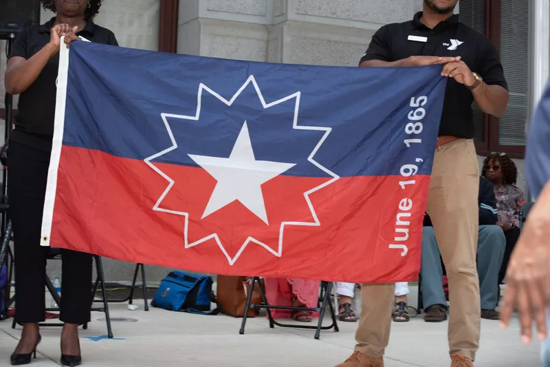 The flag close up